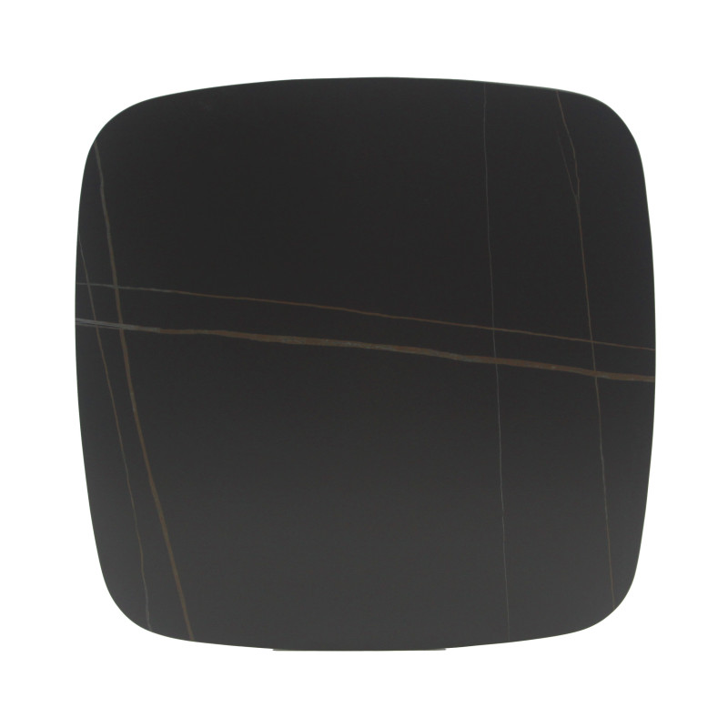 Table de terrasse 70x70x76 cm Pedro - Céramique wengé-noir - Veba