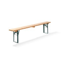 Banc de brasseur - 220x25x48 cm Fiesta - Vert/bois - Veba