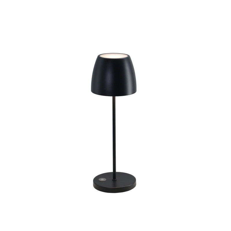 Lampe de table Luxor - 11x11x35 cm - Noir - Veba