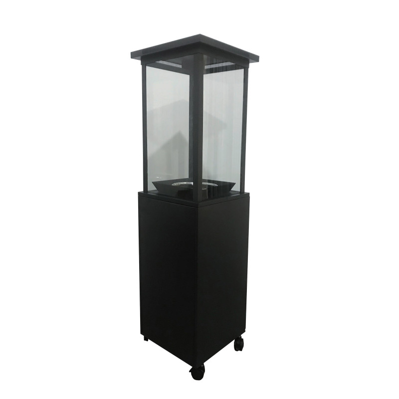 Chauffage de terrasse sur roulettes Zarco - Noir - Veba