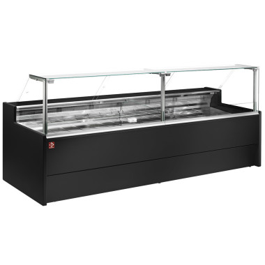 Comptoir vitrine réfrigéré à vitre droite avec réserve - Diamond  au meilleur prix sur Restock CHR