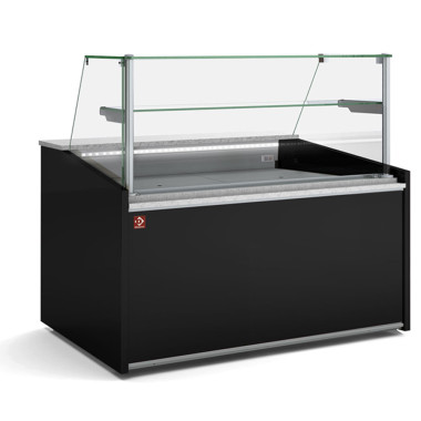Comptoir vitrine ventilé - vitre haute avec réserve - Diamond  au meilleur prix sur Restock CHR