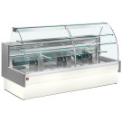 Comptoir vitrine réfrigéré vitre courbe gris / blanc - Diamond  au meilleur prix sur Restock CHR