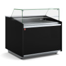 Comptoir vitrine ventilé - Vitre basse avec réserve - Noir -Diamond  au meilleur prix sur Restock CHR