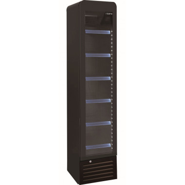 Réfrigérateur à boissons étroit noir 130L - Plage 2°C à 8°C - 6 grilles réglables - Éclairage LED - Saro  au meilleur prix sur R