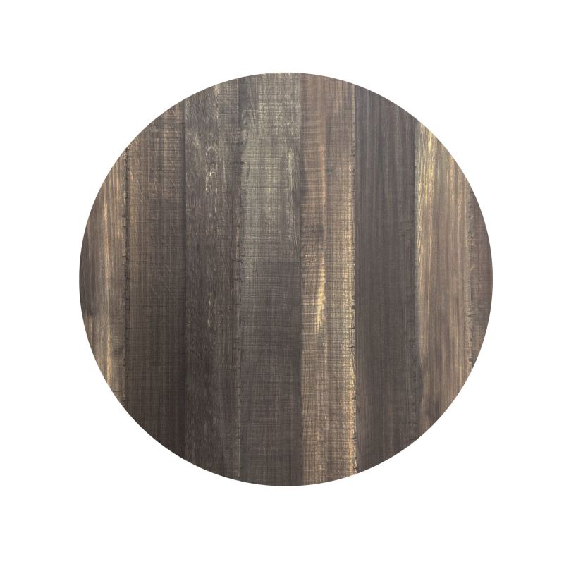 Plateau de table hpl ø 70 cm - Tropical wood - Veba