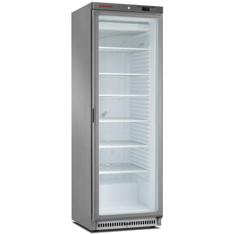 Armoire congélateur statique vitrée 400L acier inox triple vitrage régulation électronique - Diamond  au meilleur prix sur Resto