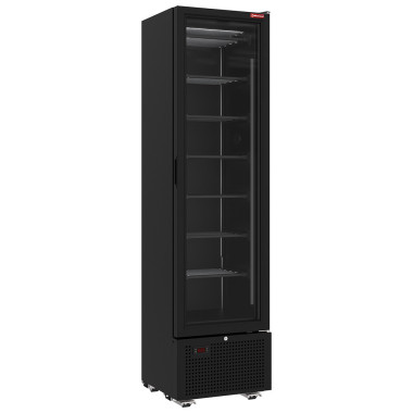Vitrine ventilée négative 221 litres - 7 niveaux fixes design noir - Éclairage LED thermostat électronique - Diamond  au meilleu