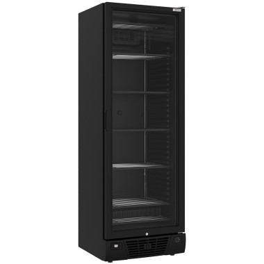 Vitrine ventilée négative 382L - 5 niveaux fixes - Design noir élégant - Température -18° à -24° - Diverso  au meilleur prix sur
