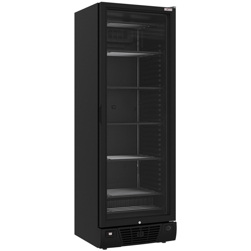 Vitrine ventilée négative 382L - 5 niveaux fixes - Design noir élégant - Température -18° à -24° - Diverso  au meilleur prix sur
