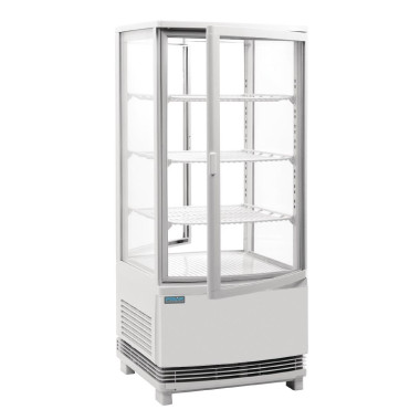 Vitrine réfrigérée portes incurvées Série C 86L blanche - Polar