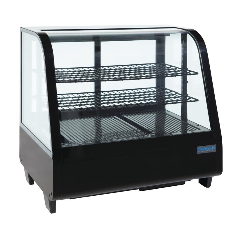 Vitrine réfrigérée de comptoir 100L Série C noire - Polar