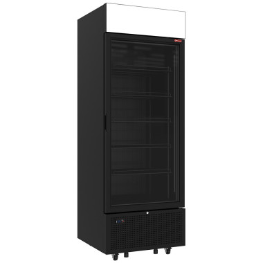 Vitrine ventilée négative 646L 5 niveaux fixes caisson lumineux noir - Classe C - Diamond  au meilleur prix sur Restock CHR
