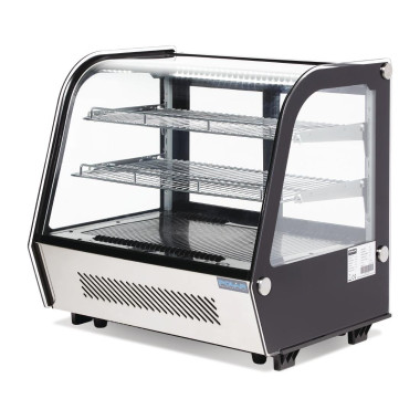 Vitrine réfrigérée de comptoir noire Série G 120L - Polar