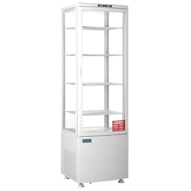 Vitrine réfrigérée porte incurvée économe en énergie série C blanche 235L - Polar