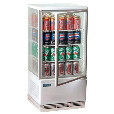 Vitrine réfrigérée économe en énergie série C blanche 68L - Polar