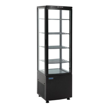 Vitrine réfrigérée avec portes incurvées Série C noire 235L - Polar