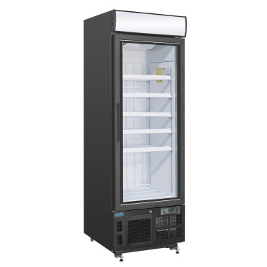 Vitrine réfrigérée négative avec caisson lumineux Série G 412L noire - Polar