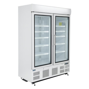 Vitrine réfrigérée négative deux portes avec bandeau lumineux Série G 920L - Polar