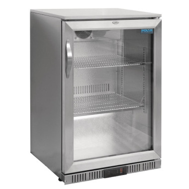 Arrière-bar une porte pivotante Série G inox 138L - Polar
