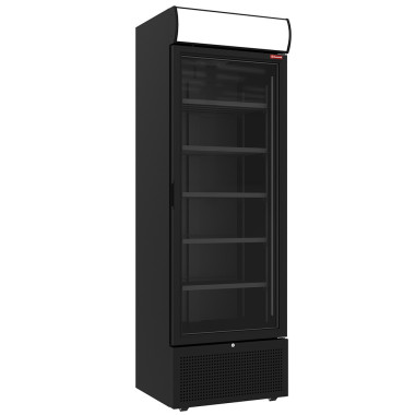 Vitrine ventilée positive 494 litres NOIRE avec caisson lumineux - Diamond  au meilleur prix sur Restock CHR