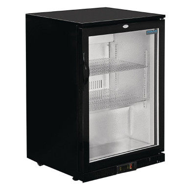 Arrière-bar une porte pivotante Série G noir 128L - Polar