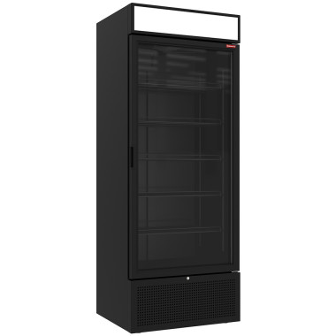 Vitrine ventilée positive 715 litres NOIRE avec caisson lumineux - Diamond  au meilleur prix sur Restock CHR