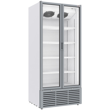Vitrine ventilée positive 804 litres, 2 portes battantes, BLANCHE - Diverso  au meilleur prix sur Restock CHR