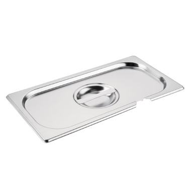 Couvercle inox GN 1/3 avec encoche - Vogue