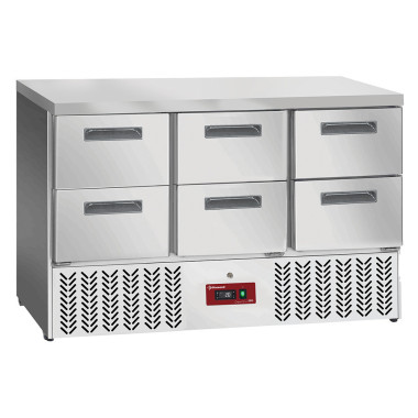 Table frigorifique , 6x 1/2 tiroirs GN 1/1 - Diamond  au meilleur prix sur Restock CHR