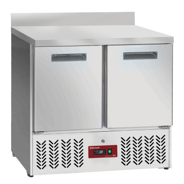 Table frigorifique 2 portes GN 1/1, avec dosseret - Diamond  au meilleur prix sur Restock CHR