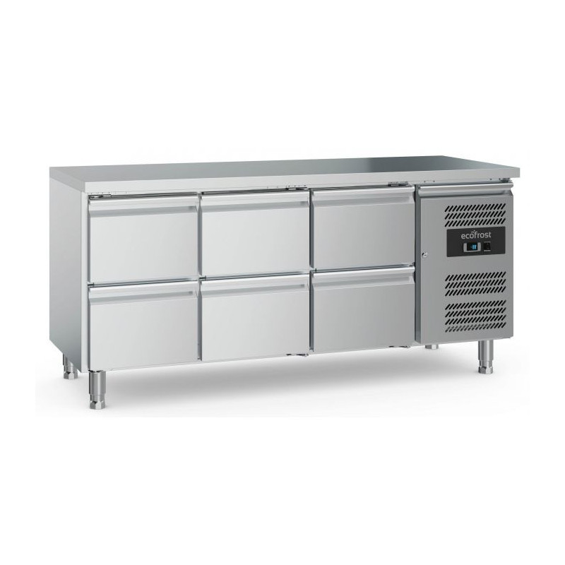 Table réfrigérée positive 6 tiroirs - Classe C - Ecofrost  au meilleur prix sur Restock CHR