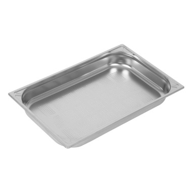 Bac inox 18/10 perforé GN 1/1 professionnel 65mm - Vogue