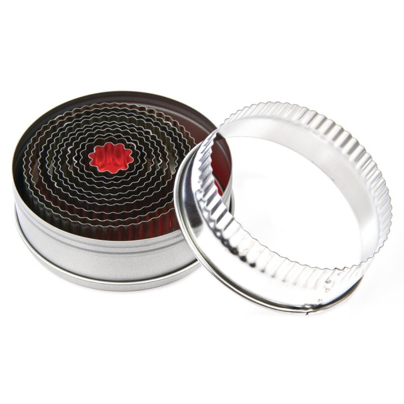 Lot de 11 emporte-pièces ronds cannelés - Vogue