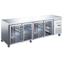 Table réfrigérée - 223 cm - 4 portes vitrées - Maxima  au meilleur prix sur Restock CHR