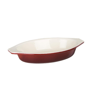 Plat à gratin ovale rouge 650ml - Vogue
