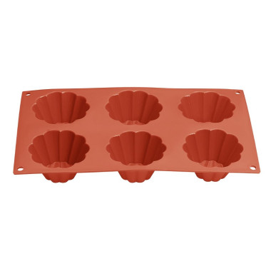 Plaque de 6 moules à brioche en silicone - Vogue