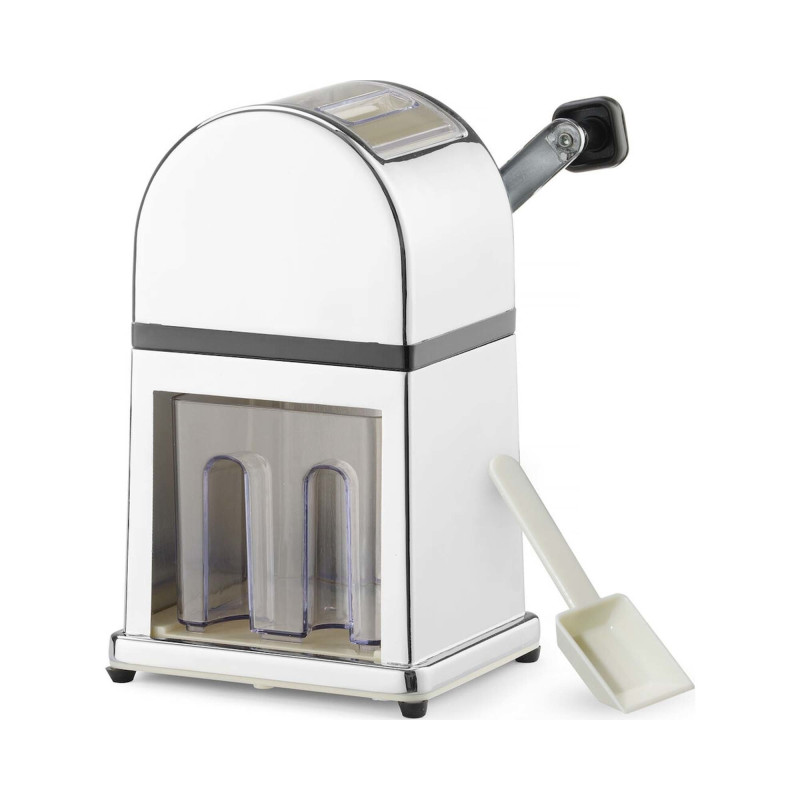 Broyeur de glace en alliage de zinc chromé avec conteneur en plastique et pelle - 140x160x(h)270mm - Finedine  au meilleur prix 