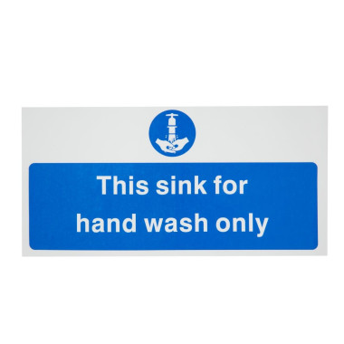 Signalétique pour le lavage des mains uniquement (en anglais) - Vogue