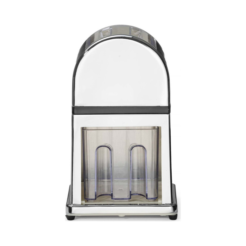 Broyeur de glace en alliage de zinc chromé avec conteneur en plastique et pelle - 140x160x(h)270mm - Finedine  au meilleur prix 