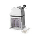 Broyeur de glace en alliage de zinc chromé avec conteneur en plastique et pelle - 140x160x(h)270mm - Finedine  au meilleur prix 