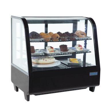 Vitrine réfrigérée de comptoir 100L Série C noire - Polar