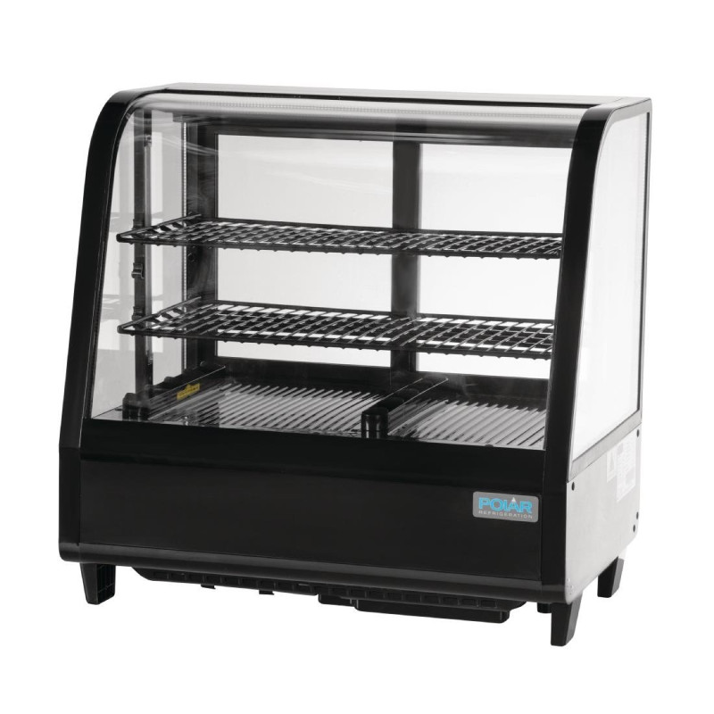 Vitrine réfrigérée de comptoir 100L Série C noire - Polar