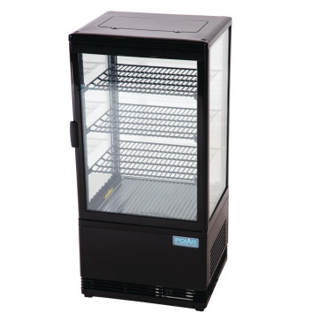 Vitrine réfrigérée économe en énergie série C noire 68L - Polar