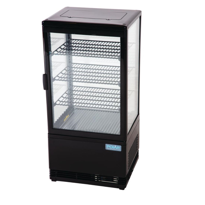 Vitrine réfrigérée économe en énergie série C noire 68L - Polar
