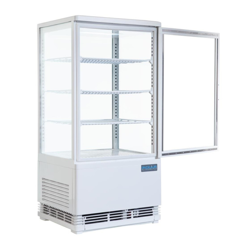 Vitrine réfrigérée économe en énergie série C blanche 68L - Polar