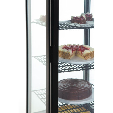 Vitrine réfrigérée avec portes incurvées Série C noire 235L - Polar