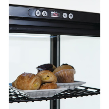 Vitrine réfrigérée avec portes incurvées Série C noire 235L - Polar