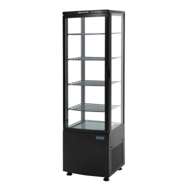Vitrine réfrigérée avec portes incurvées Série C noire 235L - Polar