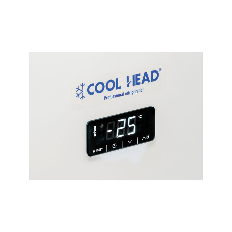 Armoire Congélateur Ventilé GN 2/1 GEX 688V - 600 L Acier Inox Économie d'Énergie Alarme - Cool Head  au meilleur prix sur Resto